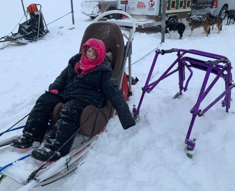 Adaptive sled gear and smiles!